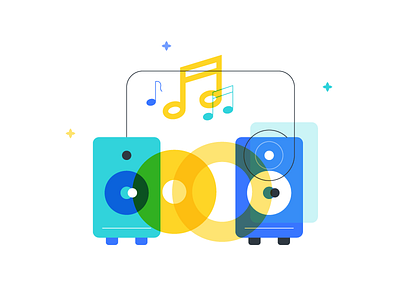 [No Go] Illustration Set alexa chat conversation desktop echo icons illustrations multiply music set