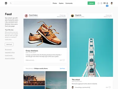 Tookapic Feed clean feed grid light masonry minimal photo photos web webdesign website