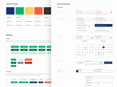 UI Style Guide buttons design fields forms inputs interface messages style guide ui ui elements