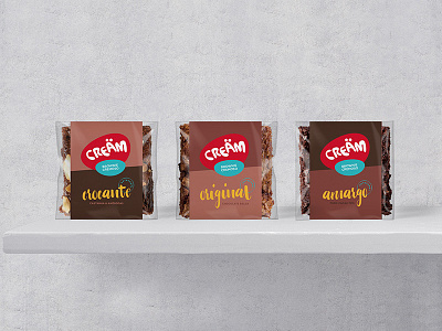 Creäm brand brownies exhibitor label packaging sticker