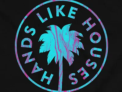 HLH 80s abstract apparel bright color colorful neon paint palm palmtree shirt tshirt