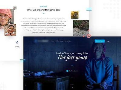 Ngo-Web Homepage clean donation e commerce flat design ngo ui ux website
