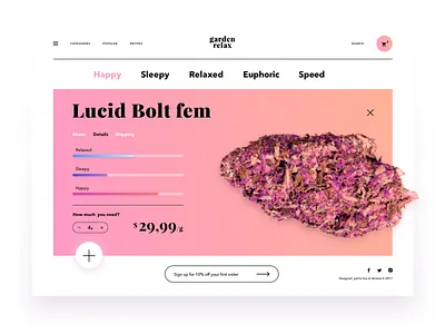 Coffee Shop concept card design ecommerce interface product relax shopping smoking ui ux web website