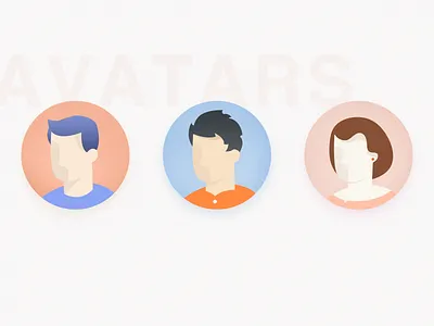 Avatars app avatar icon illustration web