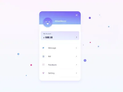 my account account color icon setting ui