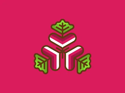 Radishes food geometric green grid radish radishes red vegan vegetable vegetarian