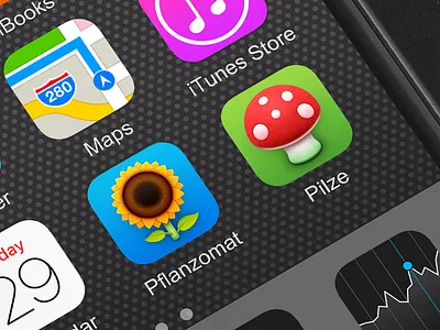 Two Apps with New Icon in App Store app icon flower icon ios icon iphone icon mac icon macos icon osx icon mushroom plant icon realistic sandor skeu skeuomorph skeuomorphism sunflower ui icon user interface icon ux icon