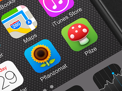 Two Apps with New Icon in App Store app icon flower icon ios icon iphone icon mac icon macos icon osx icon mushroom plant icon realistic sandor skeu skeuomorph skeuomorphism sunflower ui icon user interface icon ux icon