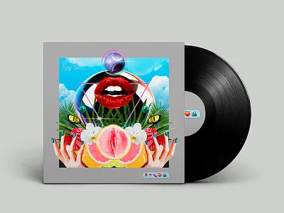 Rosé Porn 80s album art art composition contemporary art cover coverdesign erotic vintage wave