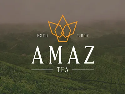 AmazeTea Logo Rebrand logo modern modern logo tea tea logo