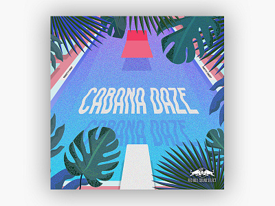 Red Bull / Spotify Art Series art dive graphic design music pastel plants pool poolside redbull relax spotify tropical