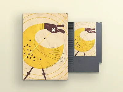Mid-century Duck Hunt 10080sart 50s art box cover duck duck hunt game nintendo retro vintage