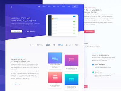 Landing Page for Marketing Website advertising analytics communication deliver marketing optimization planning strategy targeting ui ux zajno