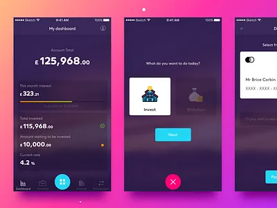 Choice iOS app app design finance investment ios tech ui user experience user interface ux web