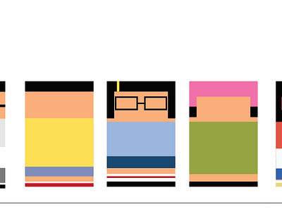 Bob's Characters blocks cartoons design minimalism