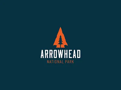 Arrowhead National Park Logo arrowhead branding color logo national park vector