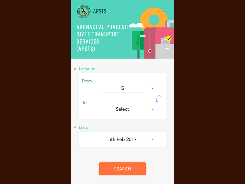 Bus Booking App Concept booking app bus app bus booking travel app travel booking