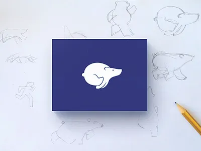 Magora run team logo bear polar run team white