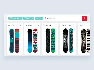Daily UI #022 - Search 022 burton cleanui dailyui search snowboard ui ui design ux ux design