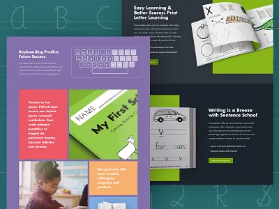 Learning Without Tears Moodboards concept exploration education handwritten mood boards ui design web design