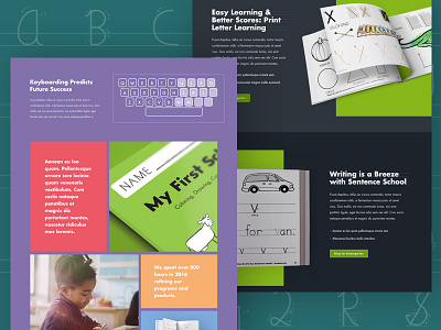 Learning Without Tears Moodboards concept exploration education handwritten mood boards ui design web design