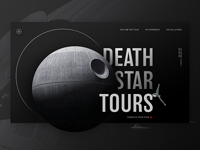 Daily UI - #003 Landing Page 003 daily ui dailyui dark darth vader death star design challenge landing page star wars ui