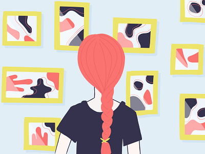 Gallery Girl character flat girl illustration illustrator pattern