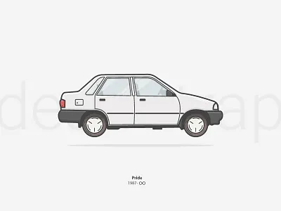 Pride car death illustration iran kia line pride trap vector