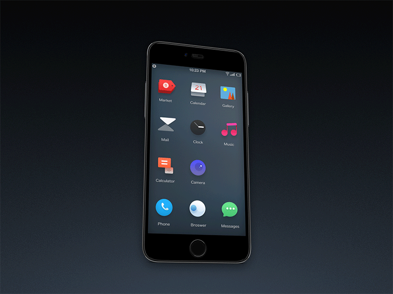 Space Launcher demo gravity icon induction launcher space ui