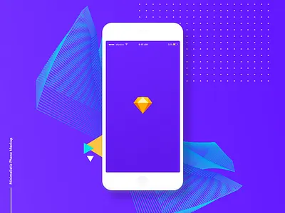 Free iPhone Mockup (White & Black) iphone mockup sketch ui ux