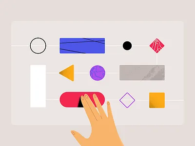 Settings design illustration pattern shapes styleframe video