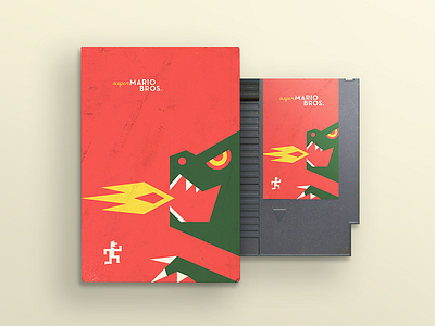 Mid-century Mario 10080sart 50s art box cover duck game nintendo retro super mario bros vintage