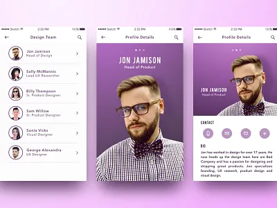Company Directory App app application company contact directory email information ios iphone message mobile profile