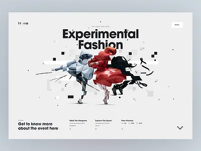 Experimental Fashion Concept app campaign design desktop fashion glitch responsive typography ui ux web