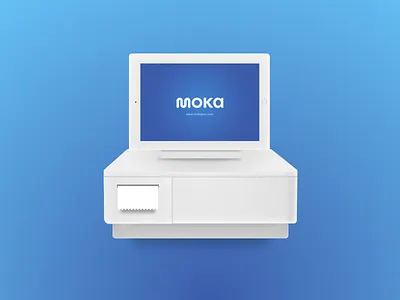 Illustration | Moka MPOP app illustration ipad moka mokapos point of sale printer receipt ui ux vector