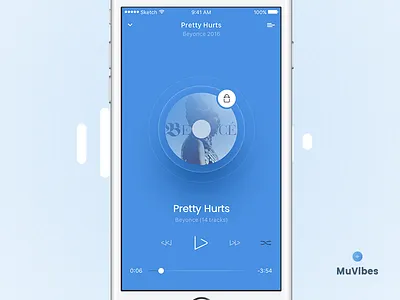MuVibes App app interface ios listening mobile music search