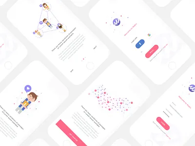 Nobly - Onboarding android app clean illustration login minimal onboarding people signup walktrough