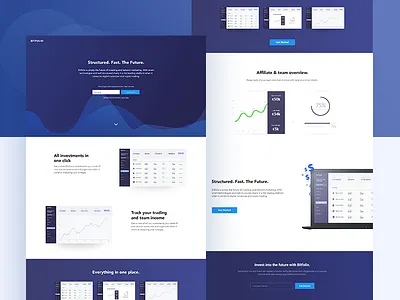 CryptoCurrency Dashboard banking bitcoin blue chart clean cryptocurrency dashboard finance funds landingpage money onepager