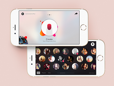 Demo mockups app colors editor gallery interaction nails picker product design prototype selected ui ux