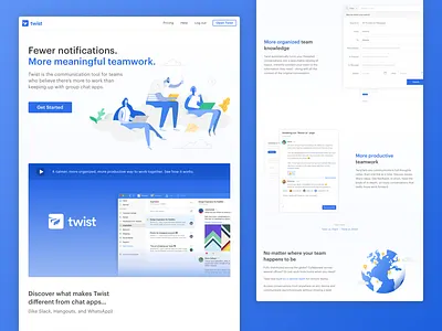 Twist Landing Page communication doist todoist twist