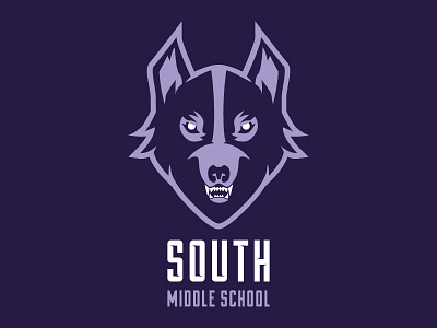 South Middle School identity logo school wolf