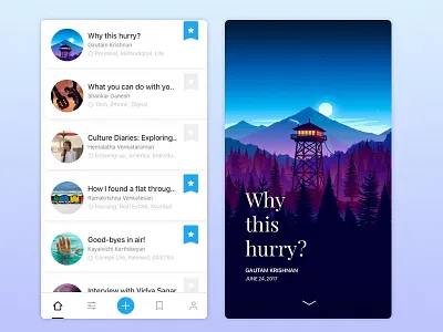 Blog Redesign for Mobile article blog blog app design ux clean feed ios iphone layout mobile post redesign social