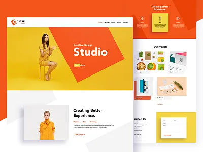 Creative Design Agency Website agency branding colorful company creative design industrial design landing page minimal ui ux website