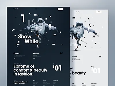 Fashion Details Page app desktop campaign design fashion glitch responsive typography ui ux web