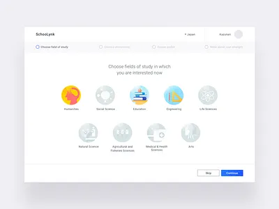 Sign up agricultural arts education icons illustration medical science step university