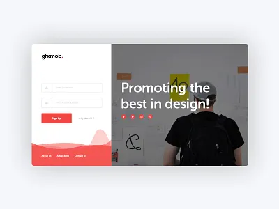 Graphics Mob Landing Page graphics mob landing page ui ui design ux