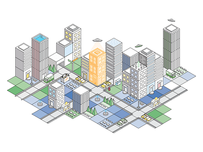 AWS Pop-up Loft aws icon illustration isometric loft london nyc sf startup