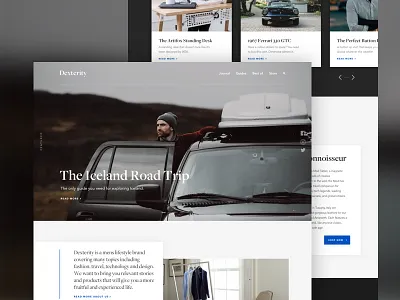 Dexterity blog classy grid magazine menswear mobile portfolio shopify store style wordpress