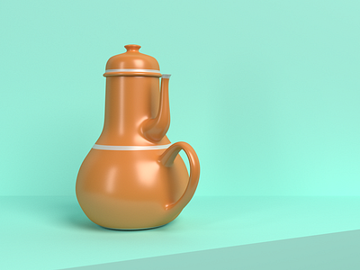 The Design of Every Day Coffeepots 3d background blue coffee glow hot light orange tea wallpaper