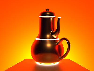 Devils Coffeepot 3d background blue coffee glow gold hot tea wallpaper